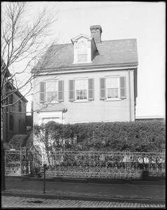 Philadelphia, Pennsylvania, 6015 Germantown Avenue, exterior detail, front elevation, Townsend house