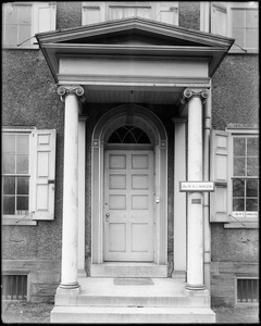 Philadelphia, Pennsylvania, 4908 Germantown Avenue, exterior detail, door, Henry house