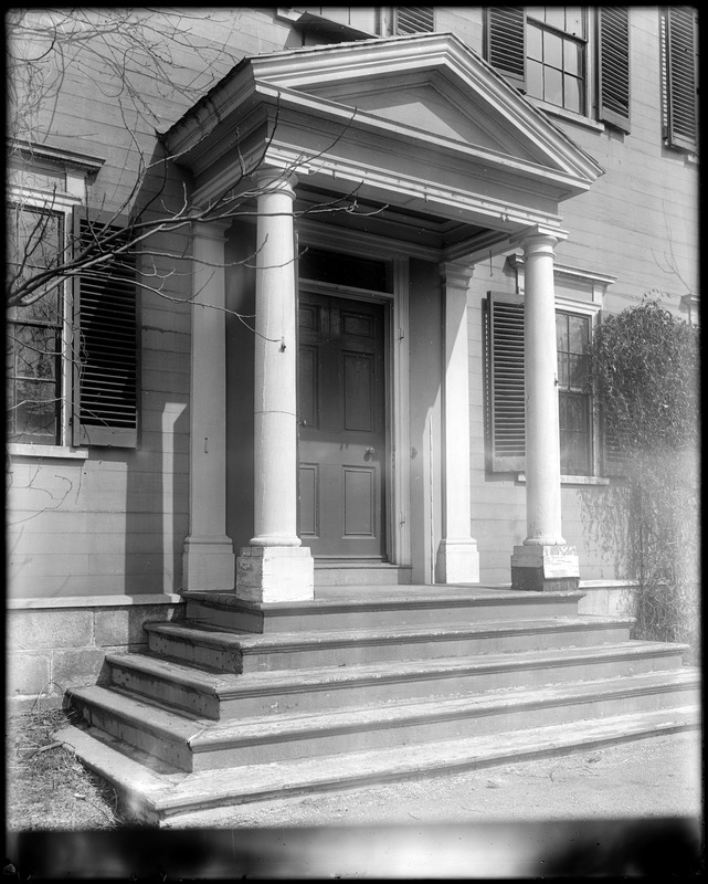 Jamaica Plain, 821 Centre Street, exterior detail, front porch, Moses Williams house