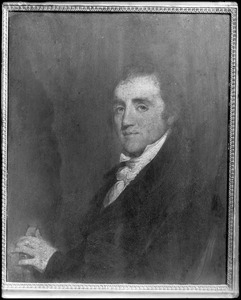Portrait, Fisher Ames, 1758-1808, by Stuart, at Harvard