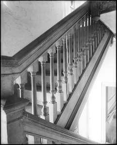 Horsham, Pennsylvania, 859 County Line Road, interior detail, stairway, Keith House, 1721