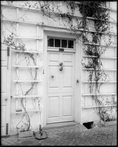 Philadelphia, Pennsylvania, 6026 Germantown Avenue, exterior detail, door, Wyck house