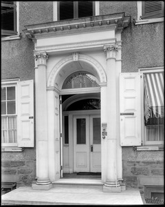 Philadelphia, Pennsylvania, 6043 Germantown Avenue, exterior detail, door, Bensell house