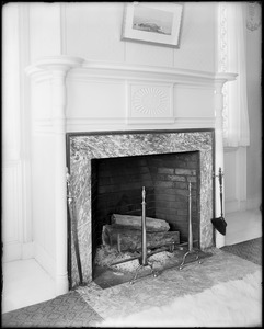 Kingston, Rhode Island, interior detail, mantel, Hagadorn house