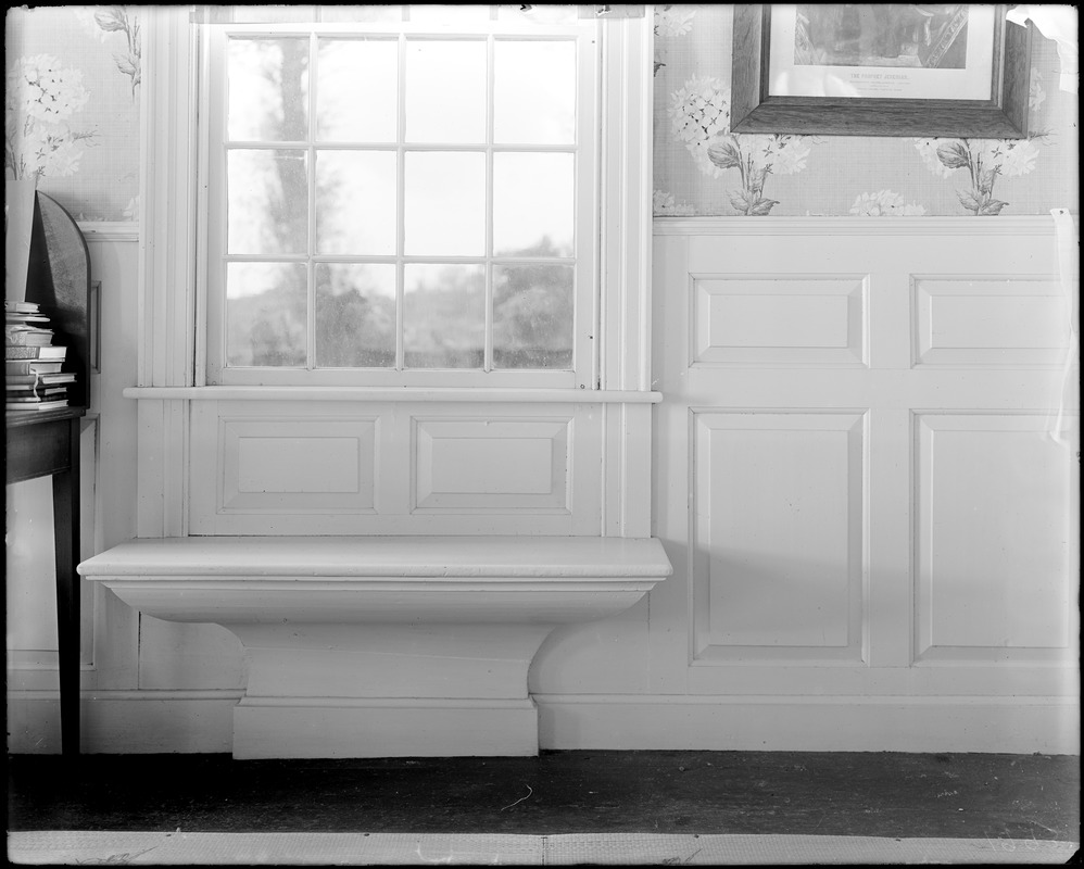 Saunderstown, Rhode Island, interior detail, window seat, Hannah Robinson house