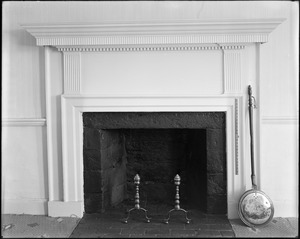 Kingston, Rhode Island, interior detail, mantel, Helme house