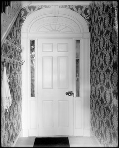 Kingston, Rhode Island, interior detail, hall door, Asa Potter house