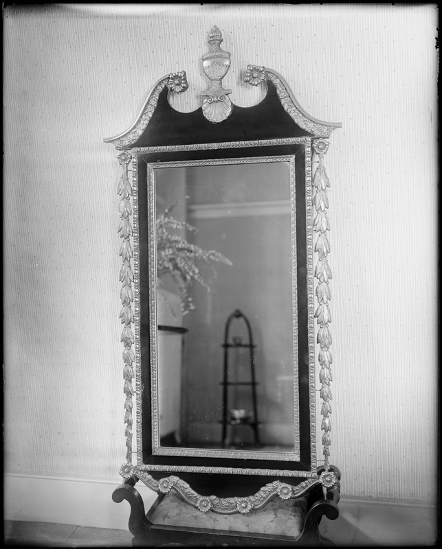 Objects, furniture, mirror, Thomas S. Taylor house, Kingston, RI