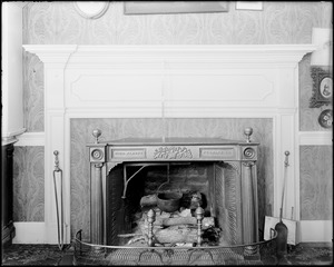 Kingston, Rhode Island, interior detail, mantel, west parlor, Wilkins Updike, Updike-Hunt house
