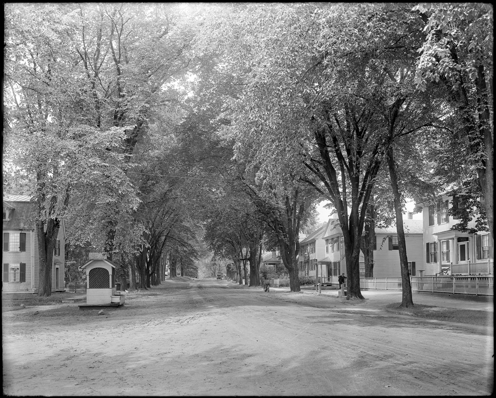 Kingston, Rhode Island, views, village street west from town pump