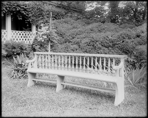 Kingston, Rhode Island, views, garden and garden seat, Wilkins Updike, Updike-Hunt house