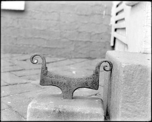 Baltimore, Maryland, 316 Courtland Street, exterior detail, foot scraper, unknown house