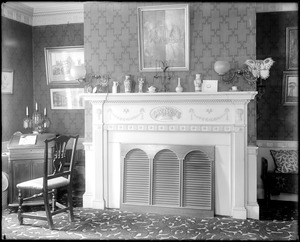 Salem, 14 Cambridge Street, interior detail, mantel, David P. Waters house
