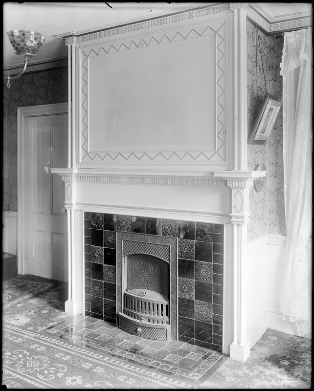 Portsmouth, New Hampshire, 114 Islington Street, interior detail, mantel, W. H. Mortin house