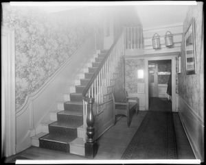 Portsmouth, New Hampshire, interior detail, stairway and hall, Portsmouth Athletic Club
