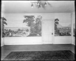 Portsmouth, New Hampshire, interior detail, wallpaper, Portsmouth Athletic Club