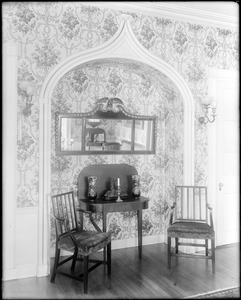 Portsmouth, New Hampshire, 180 Middle Street, interior detail, alcove, reception room, Larkin, Richter house