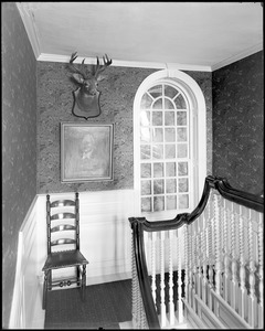 Salem, 93 Federal Street, interior detail, window and upper hall, William R. Colby house