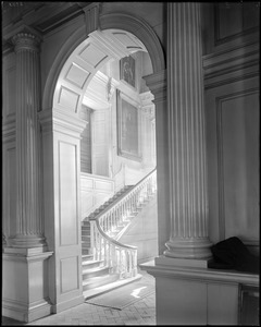 Philadelphia, Pennsylvania, 520 Chestnut Street, interior detail, stairway, Independence Hall
