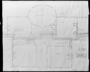 Salem, Derby Square, Elias Hasket Derby house, maps and plans, first floor, plan number 106