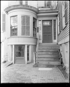 Salem, 33 Summer Street, exterior detail, rear door and window, Doyle mansion
