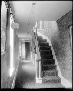 Salem, 33 Summer Street, interior detail, stairway, Doyle mansion