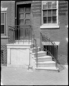 Philadelphia, Pennsylvania, 316 South 3rd Street, exterior detail, ironwork