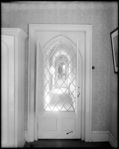 Salem, George Peabody estate, "Kernwood," interior detail, door, chamber