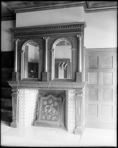 Salem, George Peabody house, "Kernwood," interior detail, mantel