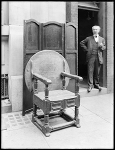 Objects, furniture, Jacobean monk table and chair