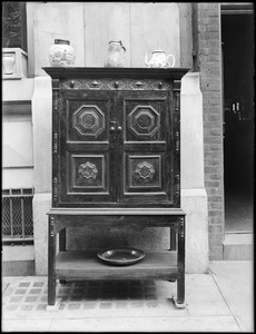 Objects, furniture, Jacobean oak cupboard