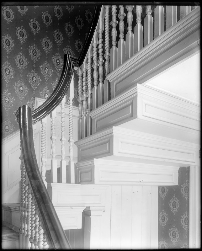 Salem, 9 Elm Street, interior detail, part of stairway, PhippenSmith
