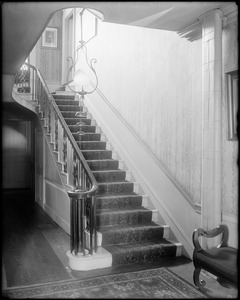 Salem, 80 Federal Street, interior detail, hall, stairway, Jerathmeel Peirce house