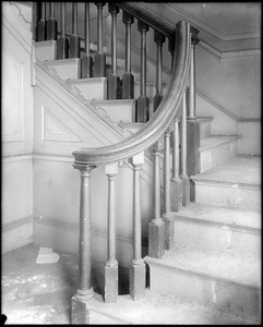 Beverly, 115 Cabot Street, George Cabot house, interior detail, newel
