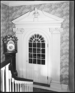 Salem, 138 Federal Street, Assembly House, interior detail, door and clock