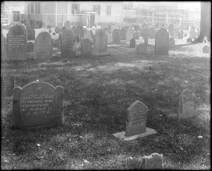 Salem, Charter Street, burying ground, gravestones, Richard More and two wives