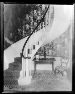 Salem, 14 Cambridge Street, interior detail, stairway, David P. Waters house