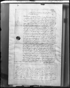 Manuscript, witchcraft, death warrant of Bridget Bishop