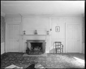 North Andover, Kittridge house, interior detail, parlor, panelling