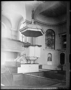 Boston, Tremont Street, King's Chapel, interior