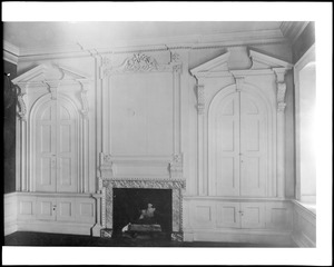Philadelphia, Pennsylvania, interior detail, panelling and mantel, Northern Liberties, Mount Pleasant