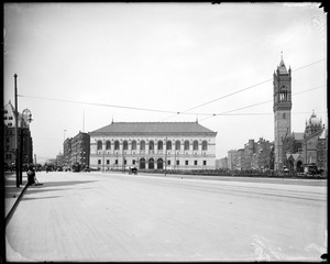 Boston, Copley Square, Boston Public Library, and Old South Church