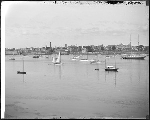 View across Marblehead Harbor to John S. Martin Co. to Rockmere Hotel