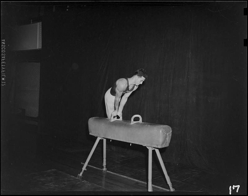 SC Gymnast on the pommel horse - Digital Commonwealth