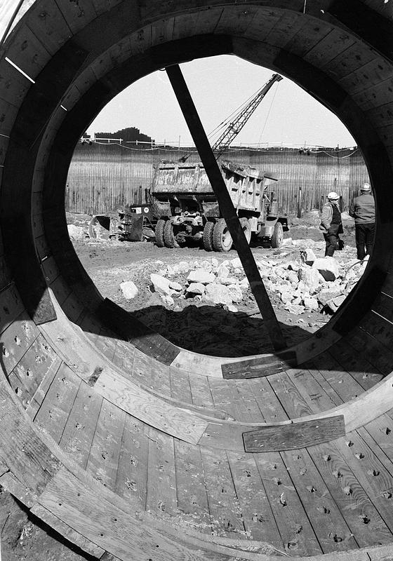 Hurricane Barrier construction, New Bedford