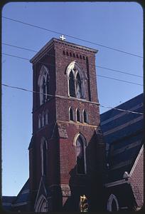Unidentified church with Gothic-style tower, Boston