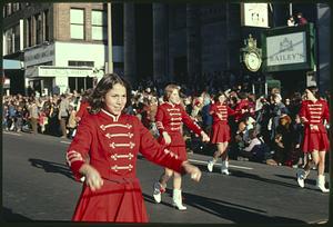Drum majors, parade, Tremont Street, Boston