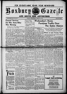 Roxbury Gazette and South End Advertiser, February 16, 1940