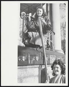 Florence Higgins, Dorchester (Top). Mary Duane, Cambridge (Below). Weather - Snow - Depth of Snow for Winter of 1947-48