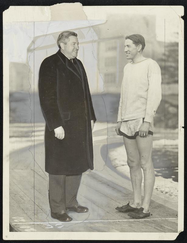 Two poses of James Driscoll, today, and in his heyday